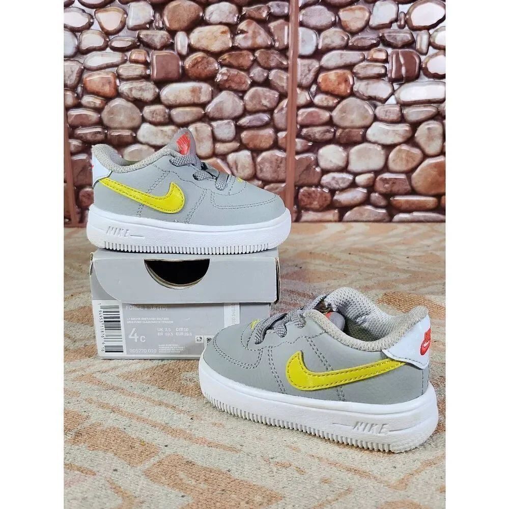 Nike AF1 Force 1 Size 4C Gray #A18